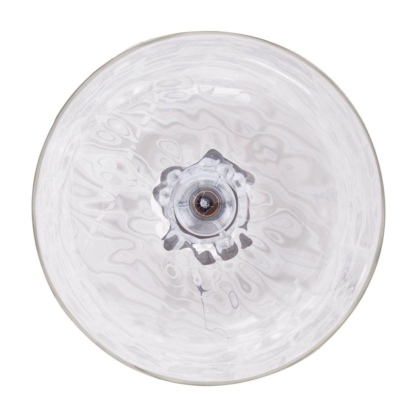 Kara Farmhouse 1-Light Textured Glass Nickel Pendant Light