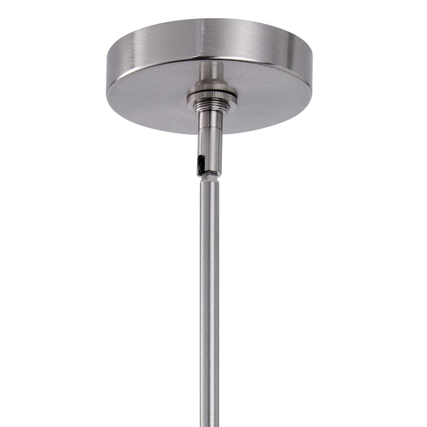 Kara Farmhouse 1-Light Textured Glass Nickel Pendant Light